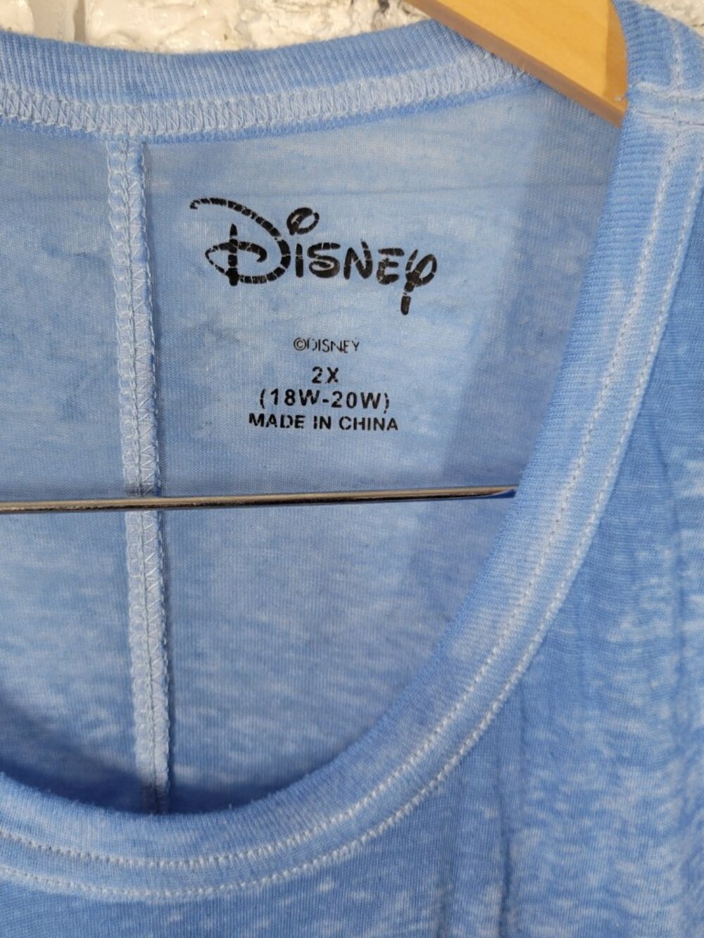 Disney Lilo Stitch Women Plus Size 2X Blue Sheer Burnout Graphic Tee NOV145E - Picture 7 of 9